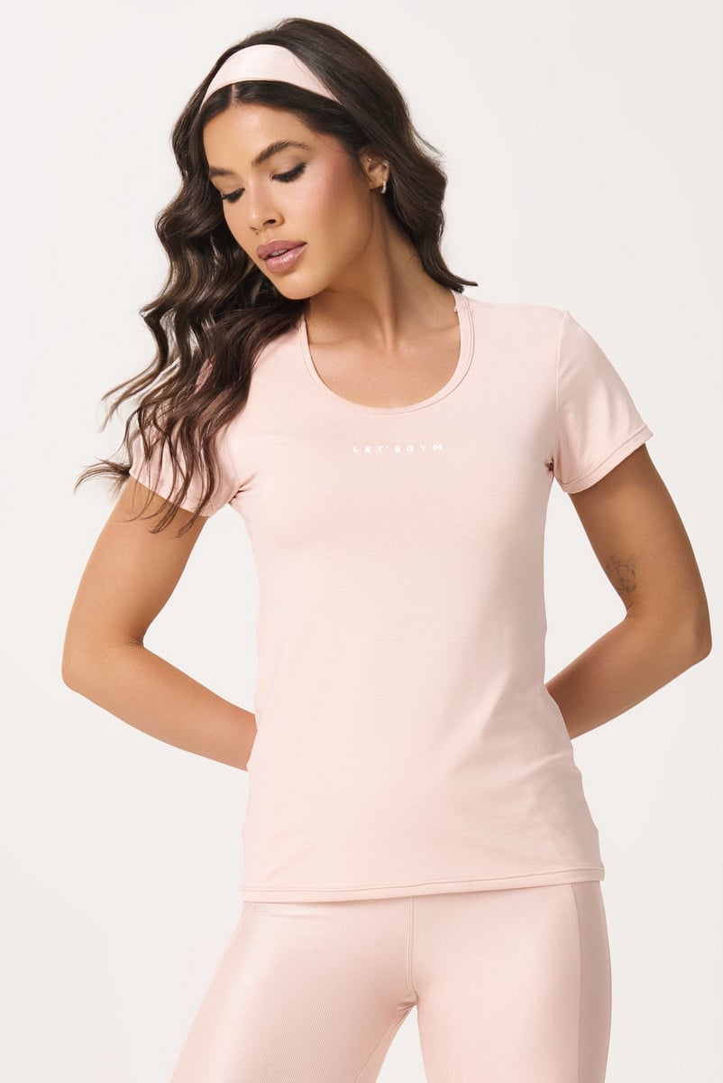 Lets Gym - Shirt M/C Basic Powder Pink - 2430ROP