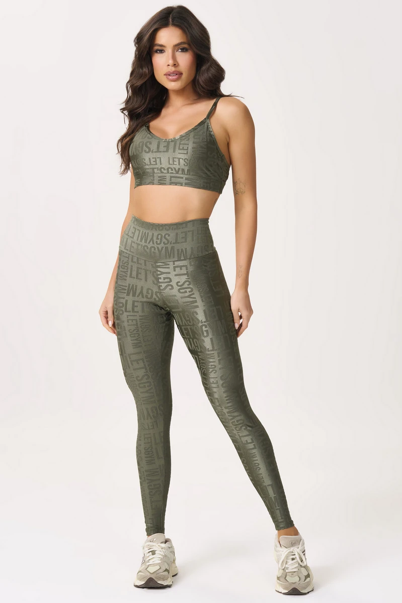 Lets Gym - Top Velvet Name Forest - 2627FST