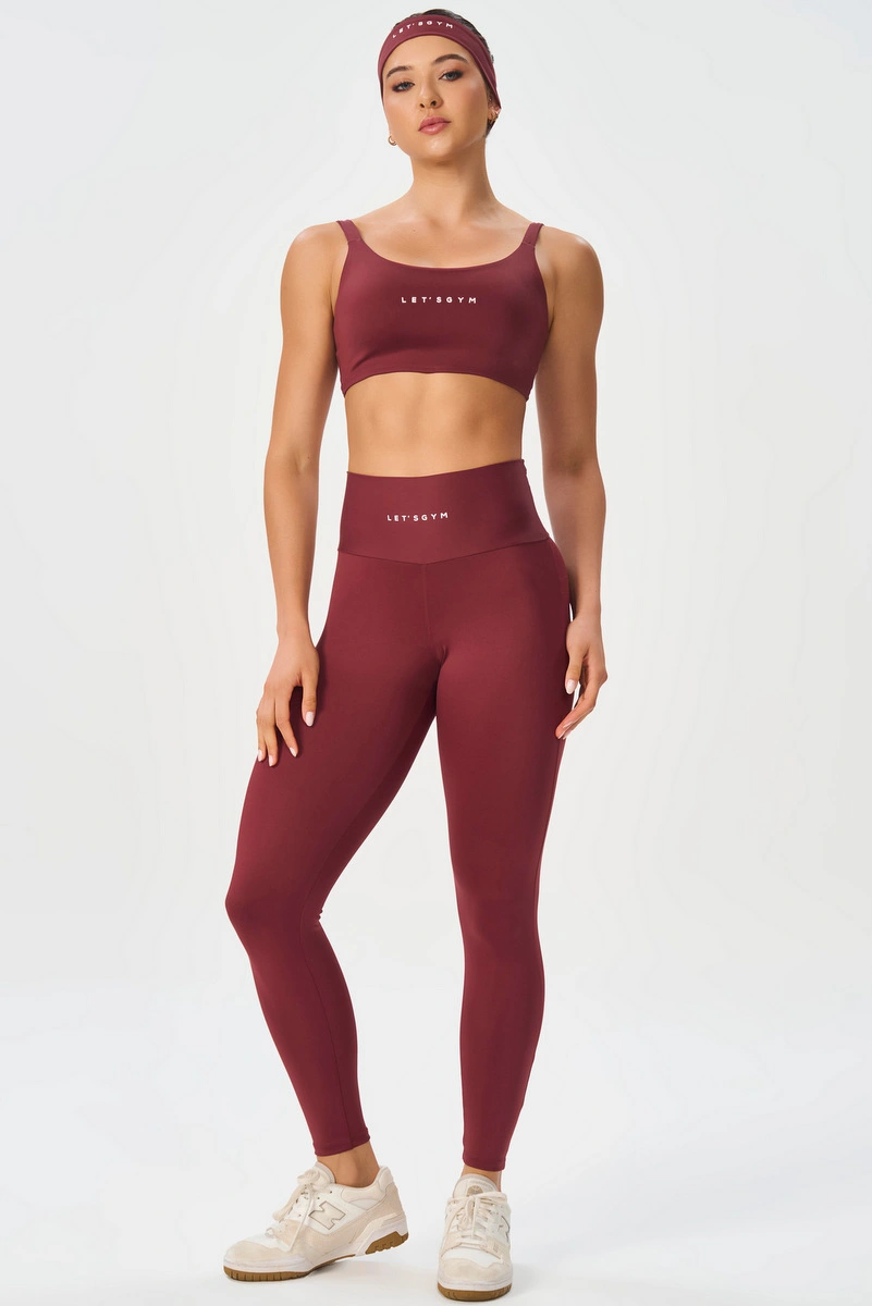 Lets Gym - Basic Colors Dark Berry Legging - 2907DB