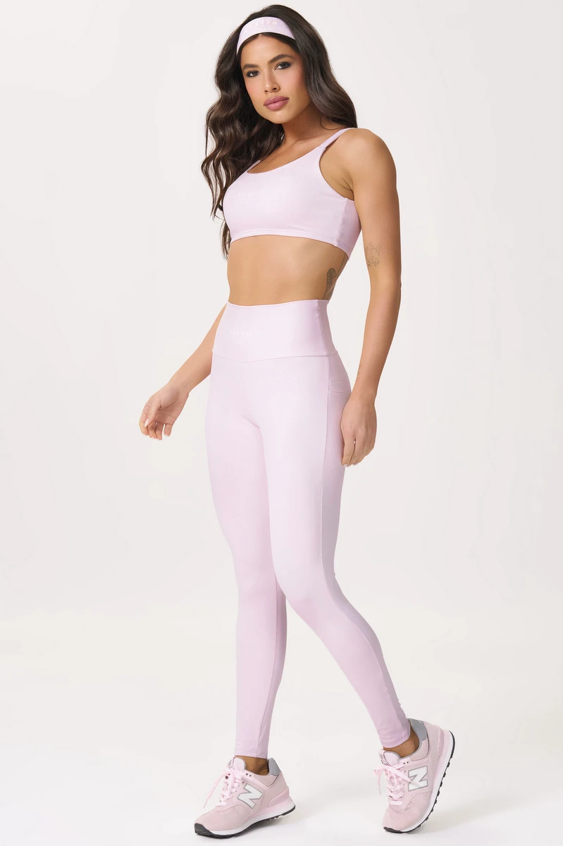 Lets Gym - Basic Colors Pink Ballet Legging - 2907ROB