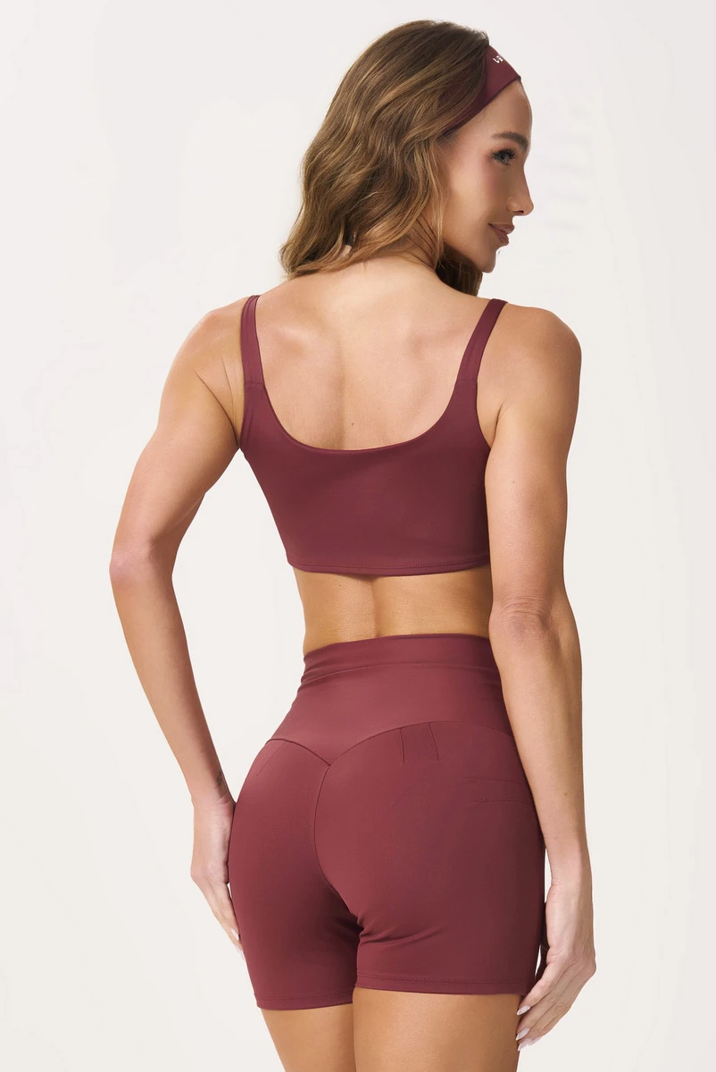 Lets Gym - Short Basic Colors Dark Berry - 2909DB