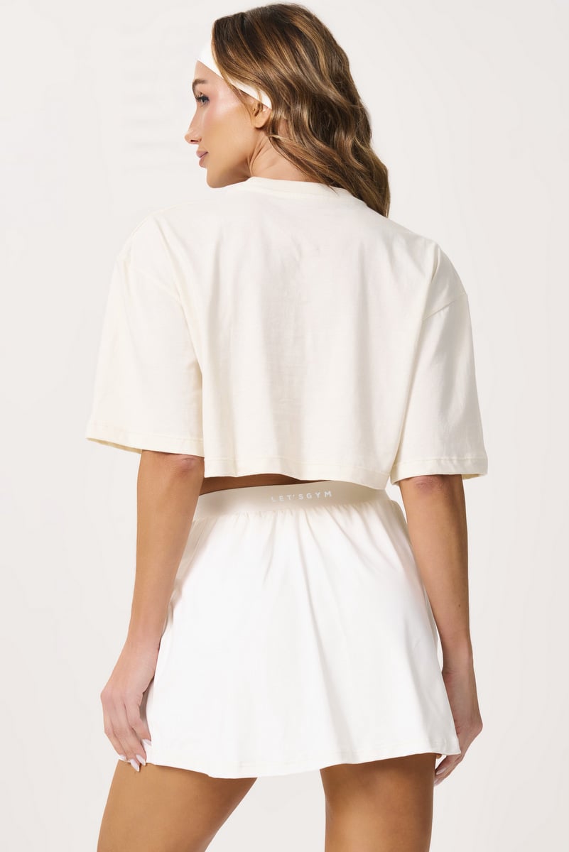 Lets Gym - Cropped Brand Up Off White - 3079OFW Lets Gym - Cropped Brand Up Off White - 3079OFW