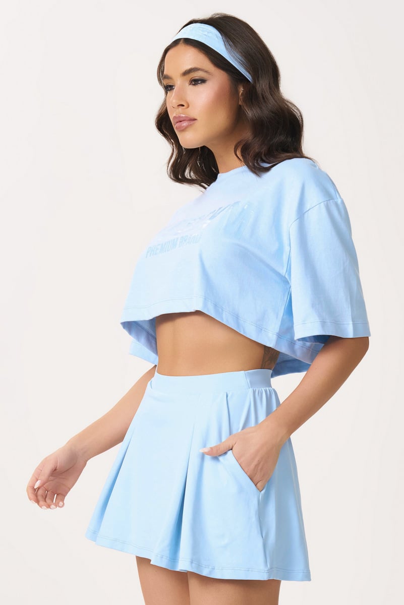 Lets Gym - Cropped Brand Up Serenity - 3079SR Lets Gym - Cropped Brand Up Serenity - 3079SR