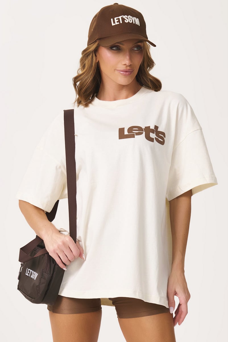 Lets Gym - Oversized Motion Off White T-Shirt - 3162OFW