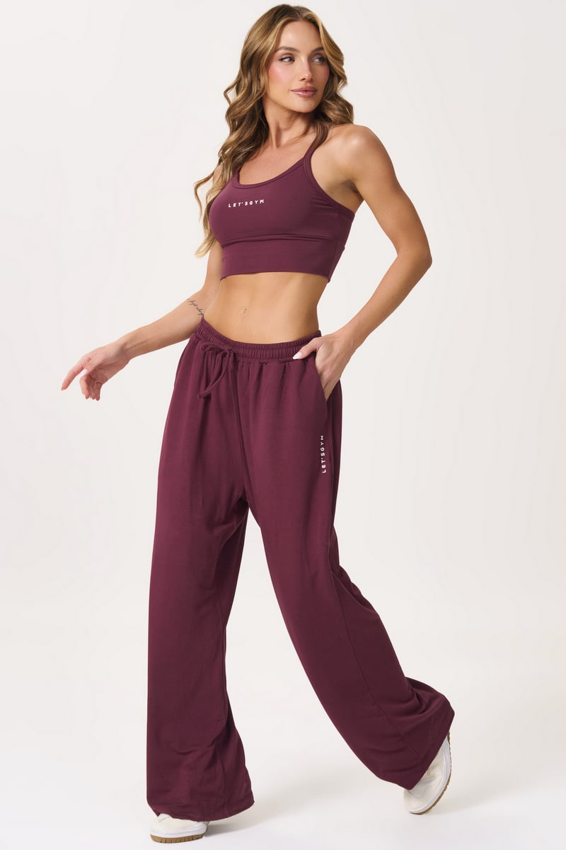 Lets Gym - Sports bra Flow Set Dark Berry - 3163DB