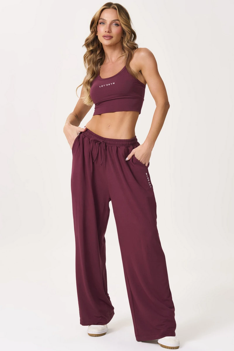 Lets Gym - Sports bra Flow Set Dark Berry - 3163DB