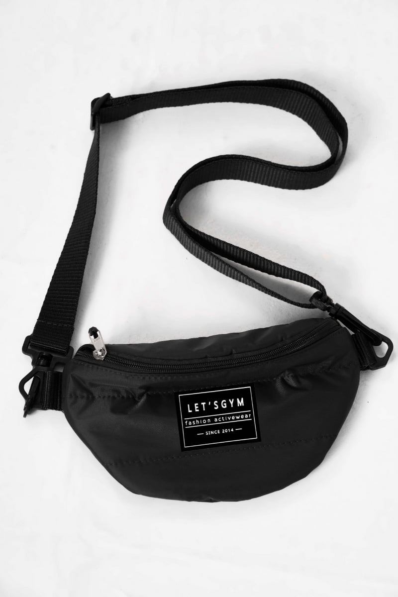 Lets Gym - Letsgym Black Waist Bag - 3171PT Lets Gym - Letsgym Black Waist Bag - 3171PT