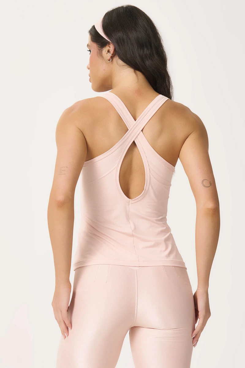 Lets Gym - Essential Powder Pink Tank Shirt - 3190ROP