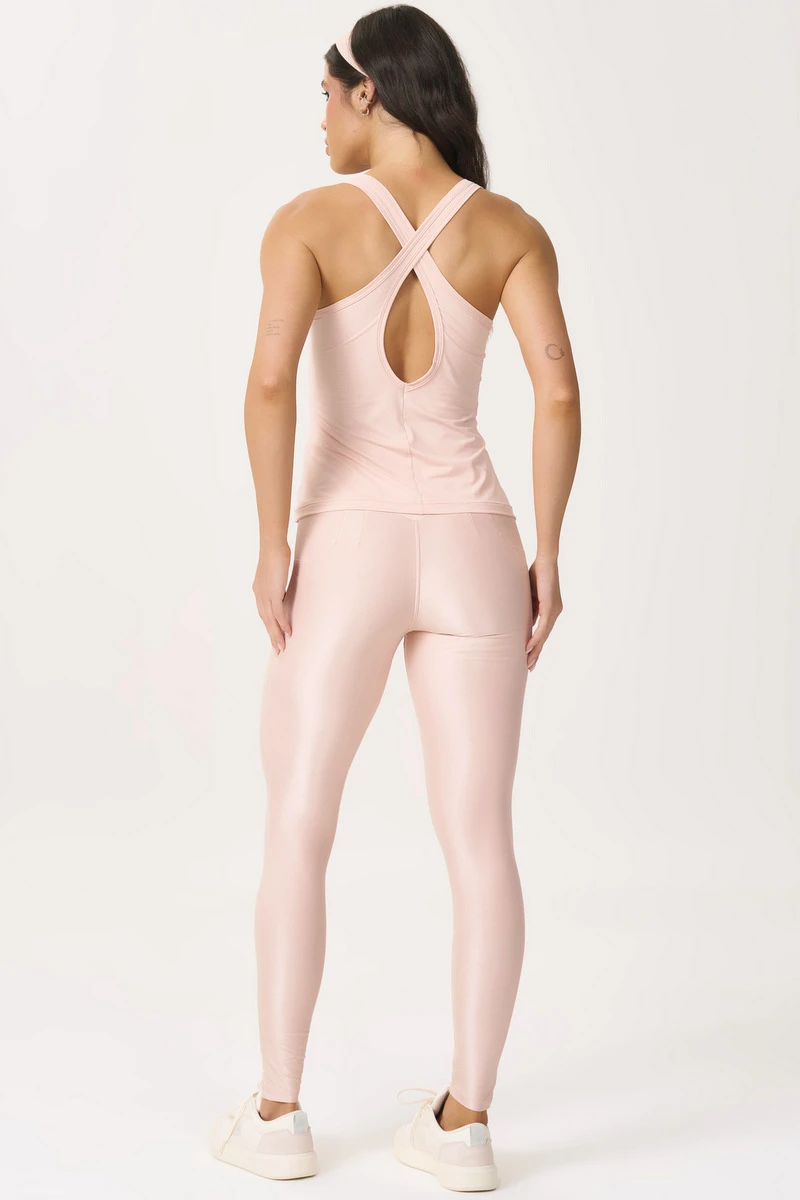 Lets Gym - Essential Powder Pink Tank Shirt - 3190ROP