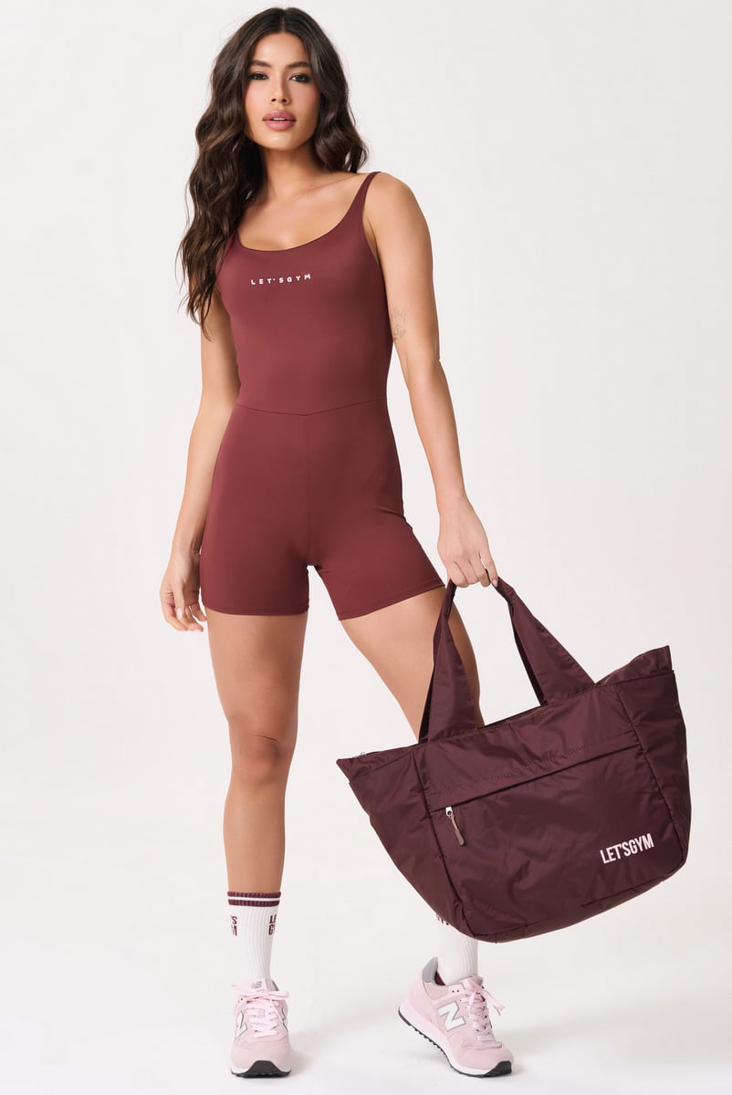Lets Gym - Romper Basic Colors Dark Berry - 2910DB Lets Gym - Romper Basic Colors Dark Berry - 2910DB