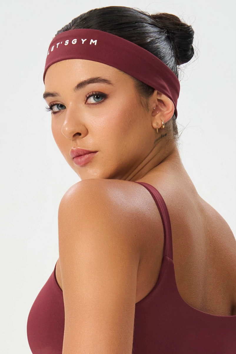 Lets Gym - Basic Colors Dark Berry Headband - 2911DB