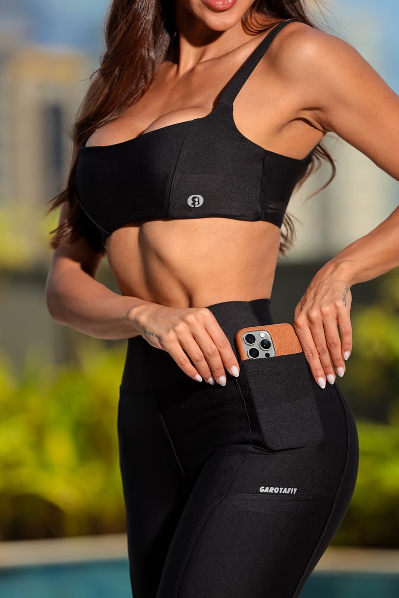 Garotafit - Conjunto Candor Preto - FCS419A Garotafit - Conjunto Candor Preto - FCS419A