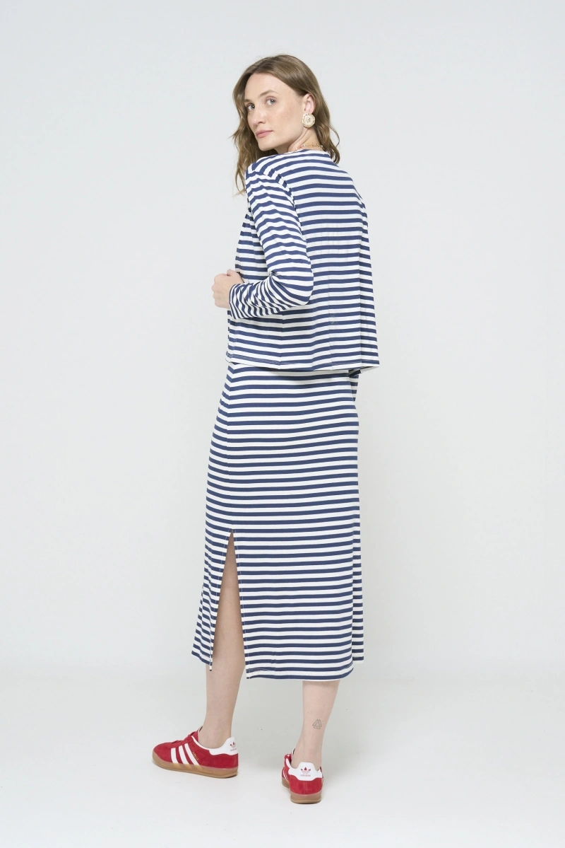 Hidrogênio - Navy striped skirt - 20635004