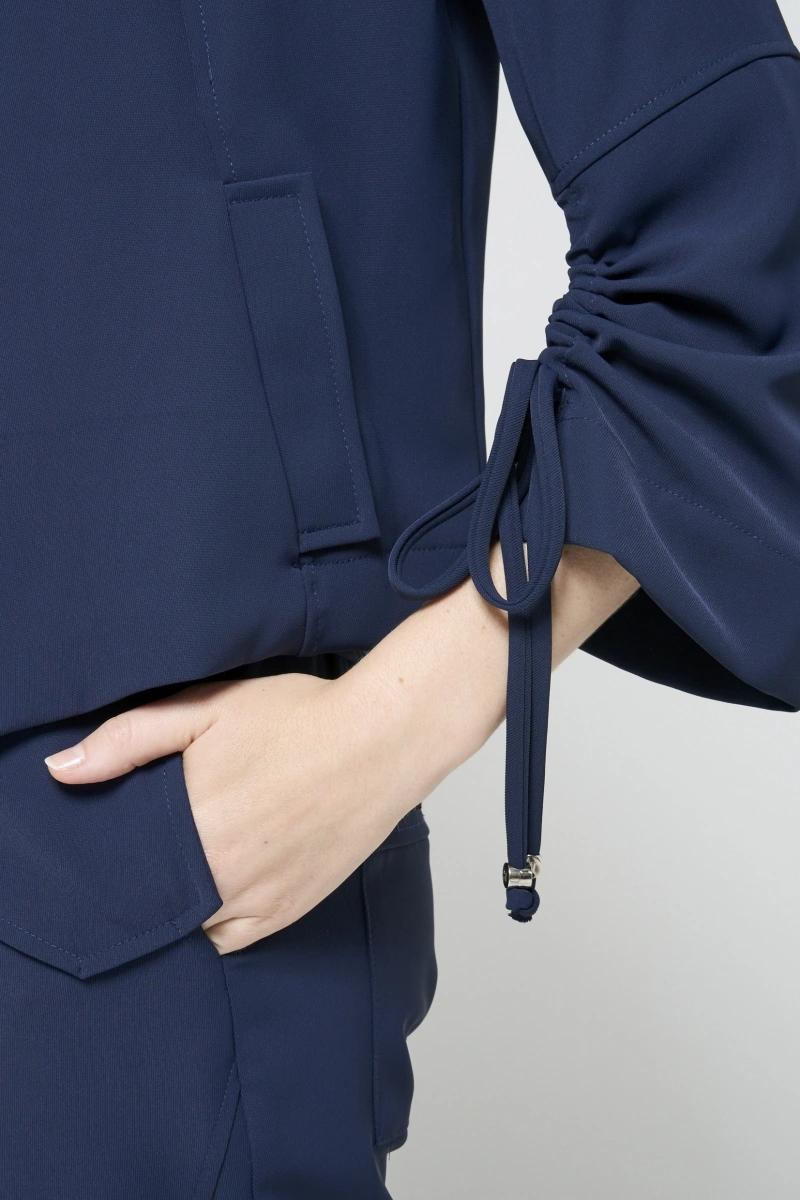 Hidrogênio - Navy blue cardigan with drawstrings - 20504004