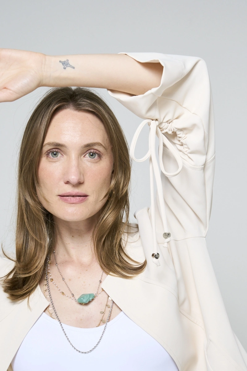 Hidrogênio - CREAM CARDIGAN WITH DRAWSTRINGS - 20504016