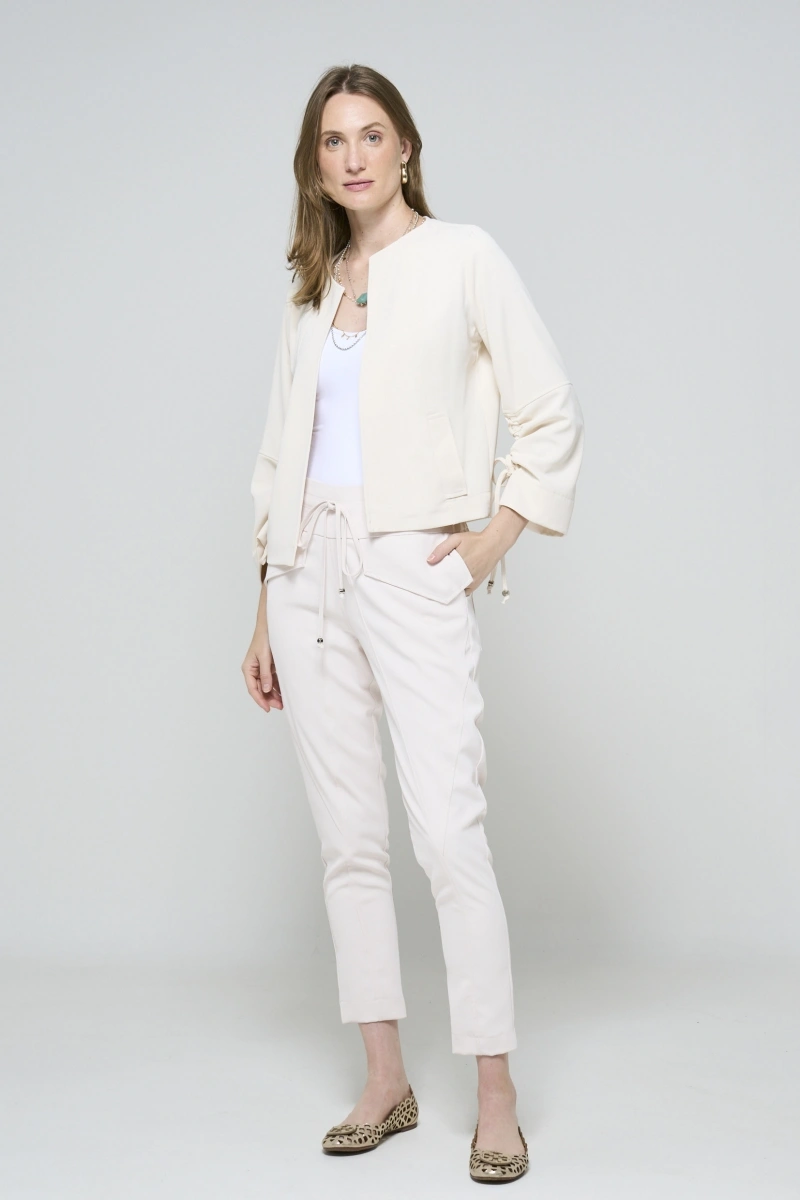 Hidrogênio - CREAM CARDIGAN WITH DRAWSTRINGS - 20504016
