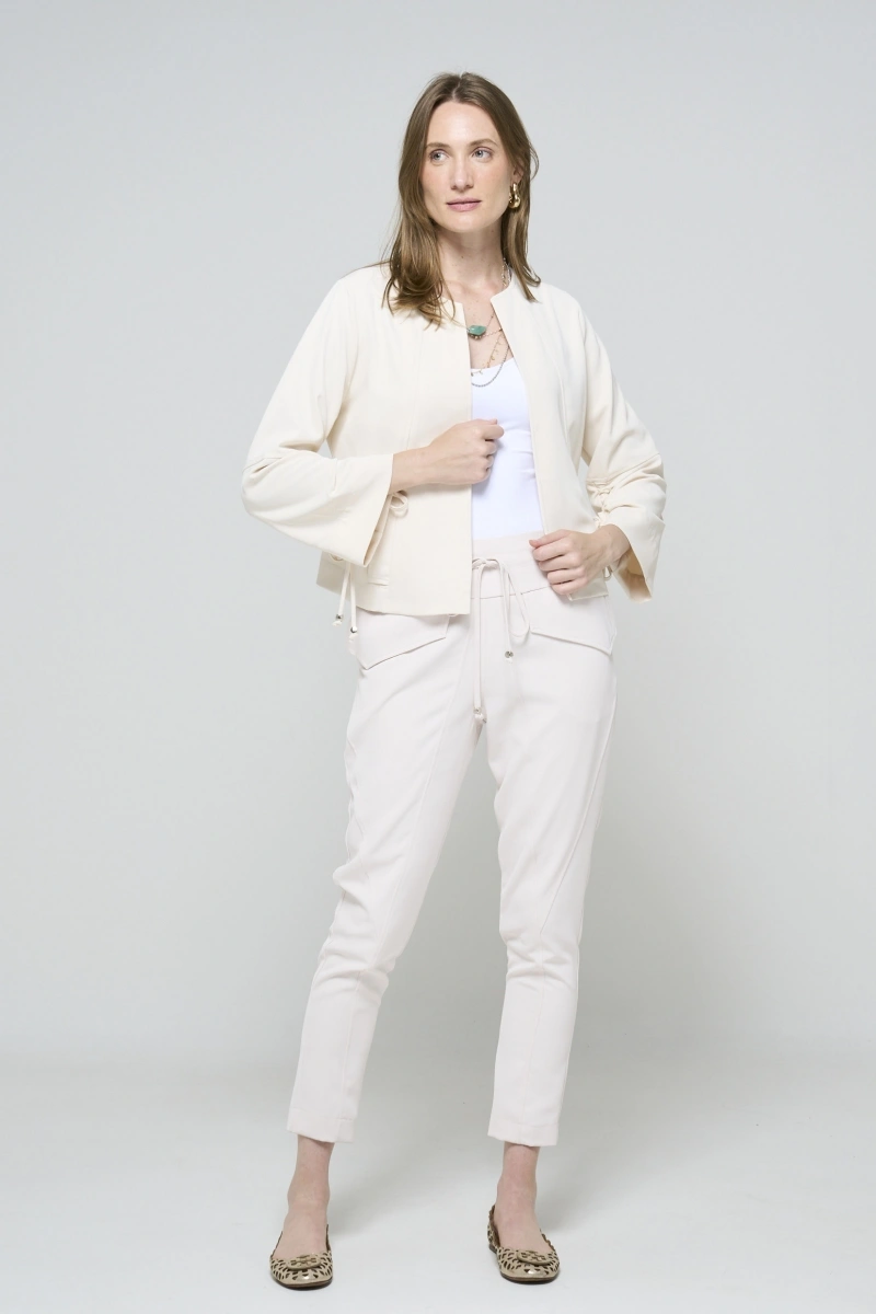 Hidrogênio - CREAM CARDIGAN WITH DRAWSTRINGS - 20504016