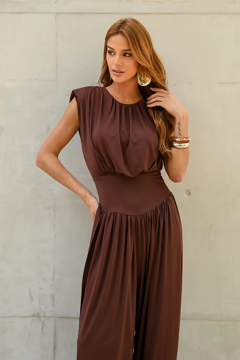 Dot Clothing - Jumpsuit Dot Clothing Kiara Aladin Green Brown - 2793MARROM Dot Clothing - Jumpsuit Dot Clothing Kiara Aladin Green Brown - 2793MARROM