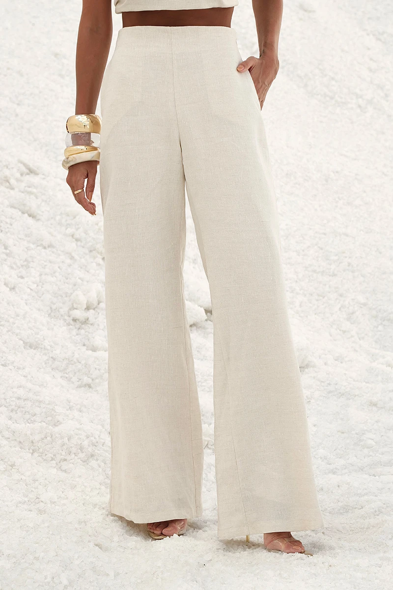 Dot Clothing - Set Dot Clothing Pants and Shirt Front Halter Off White - 2894OFF Dot Clothing - Set Dot Clothing Pants and Shirt Front Halter Off White - 2894OFF