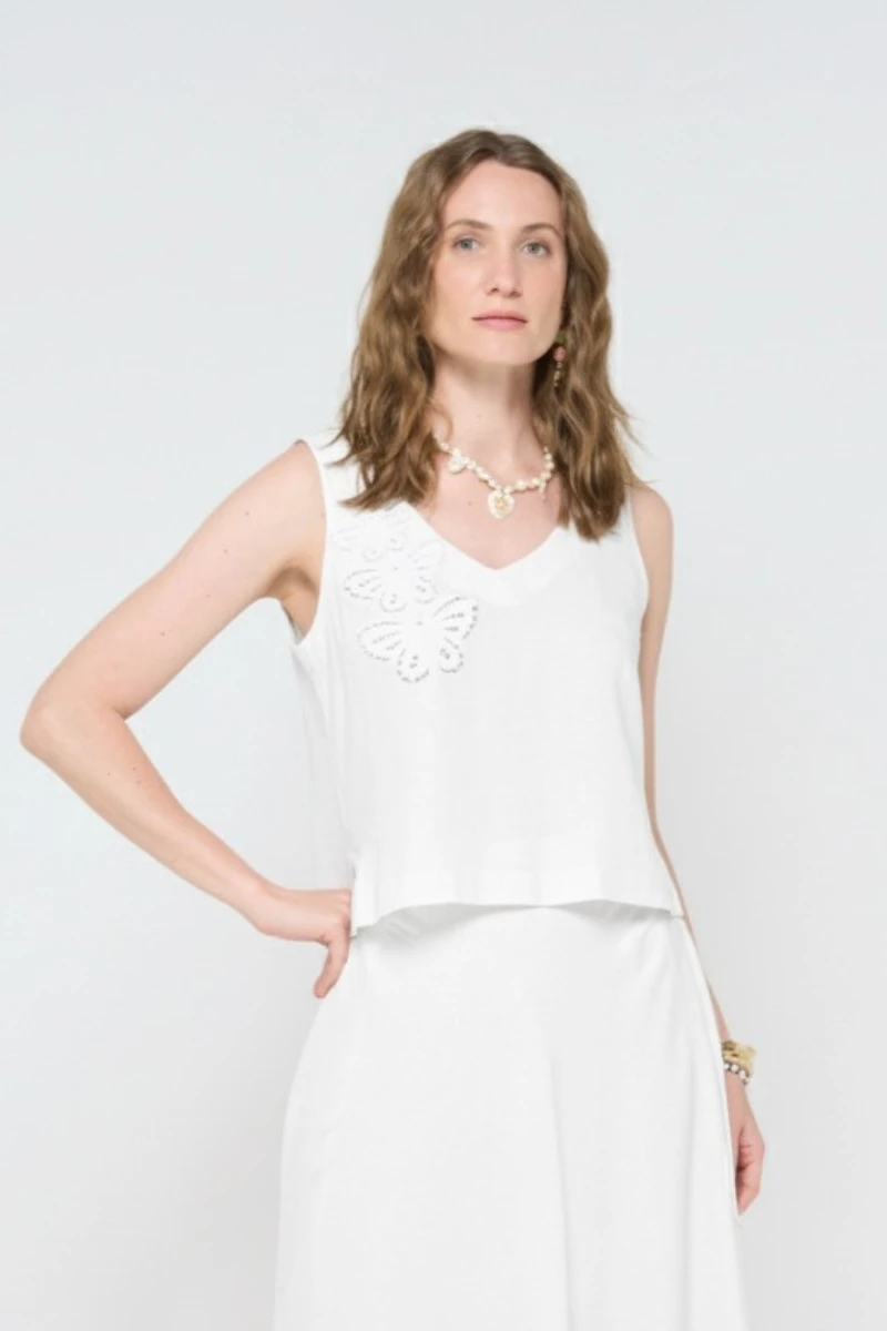 Hidrogênio - OFF-WHITE BUTTERFLY TANK TOP - 20527018 Hidrogênio - OFF-WHITE BUTTERFLY TANK TOP - 20527018