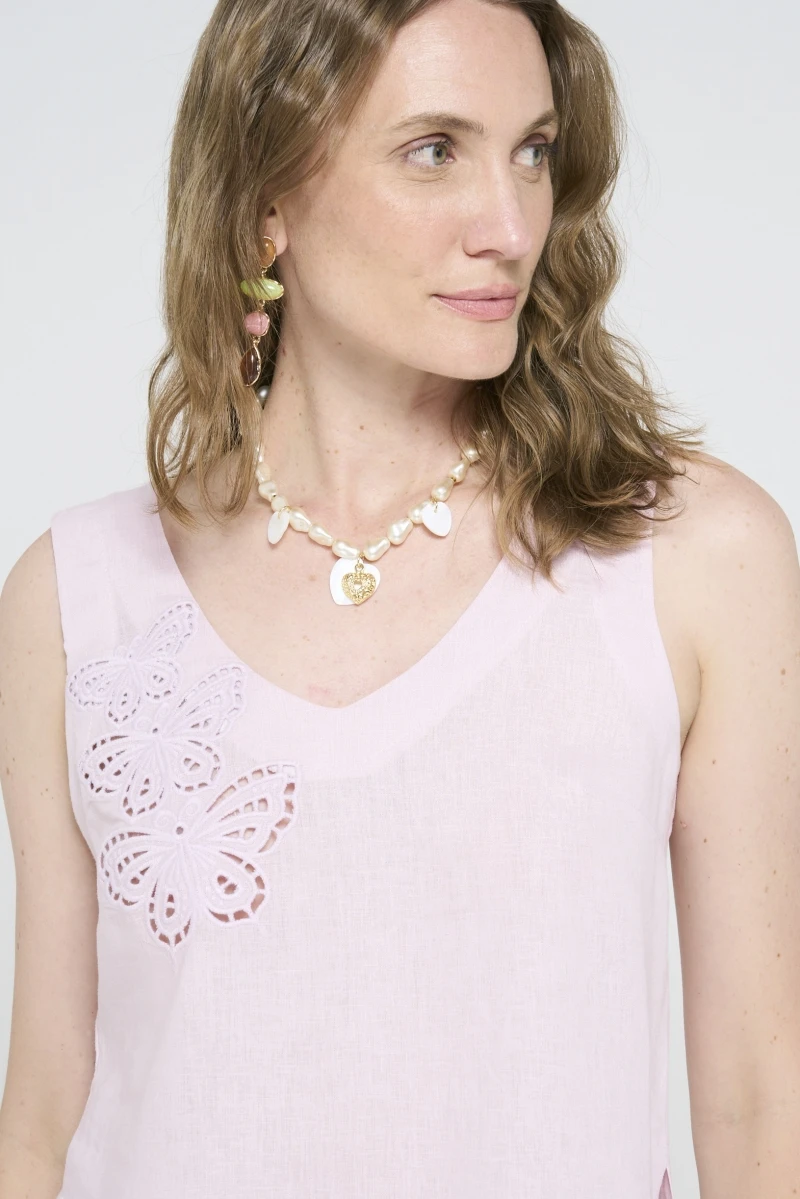 Hidrogênio - PINK BUTTERFLY TANK TOP - 20527021