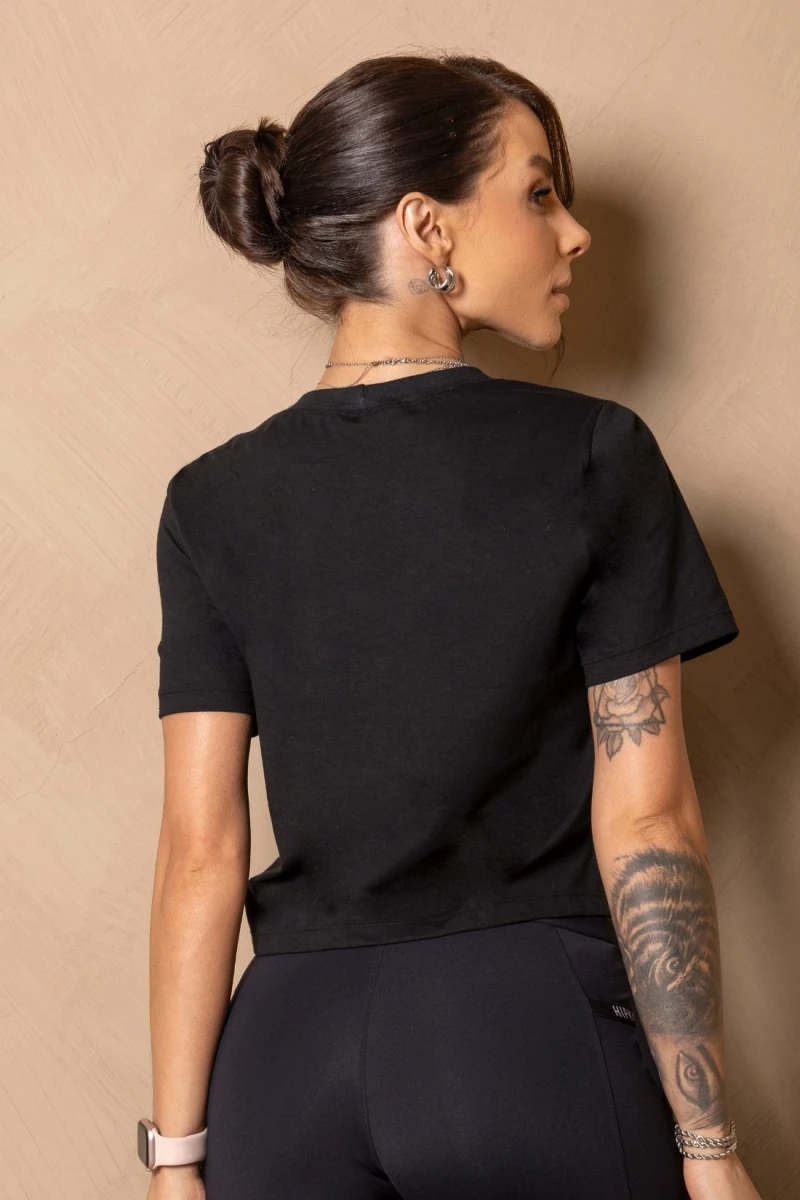 Hipkini - Shirt Cropped Fitness Enjoy the moment Black - 33331455 Hipkini - Shirt Cropped Fitness Enjoy the moment Black - 33331455