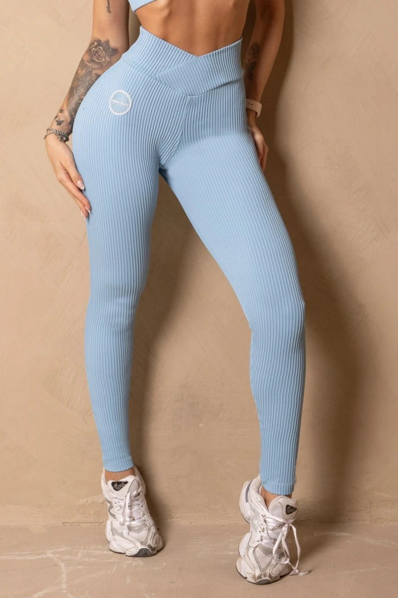 Hipkini - Enjoy the moment Fitness Leggings Blue Canelada - 33331463