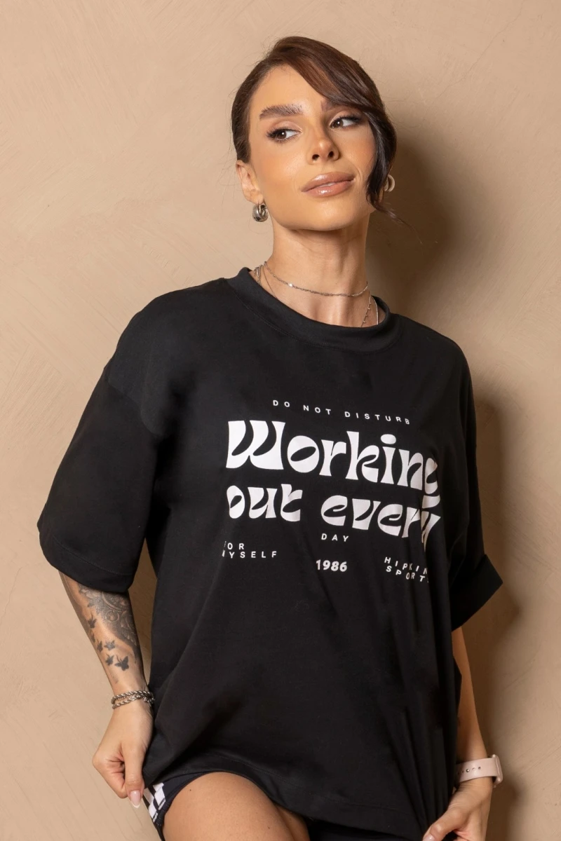 Hipkini - Large T-Shirt Enjoy the moment Black - 33331460