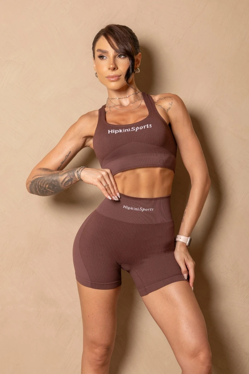 Hipkini - Shorts Seamless Enjoy the moment Brown - 33331499