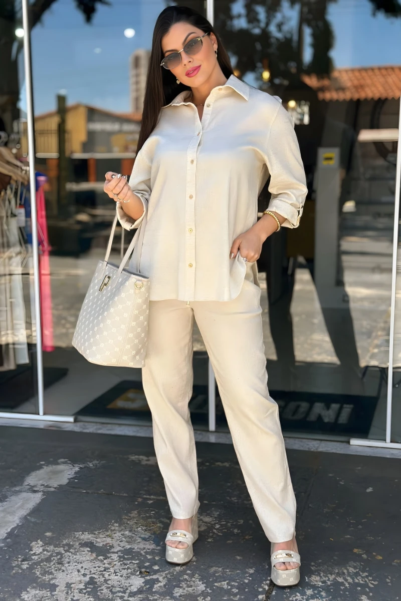 LANÇA PERFUME - Lança Perfume Long Sleeve Linen Shirt - 1650