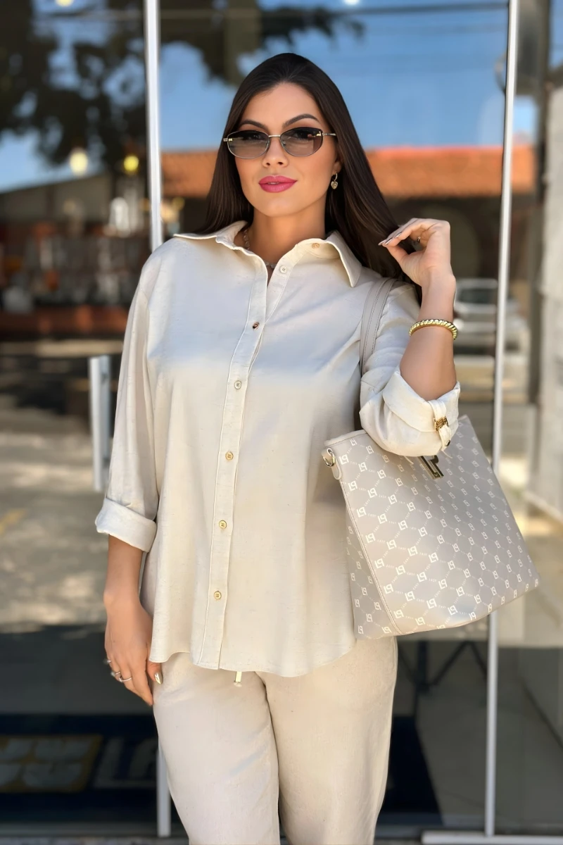 LANÇA PERFUME - Lança Perfume Long Sleeve Linen Shirt - 1650