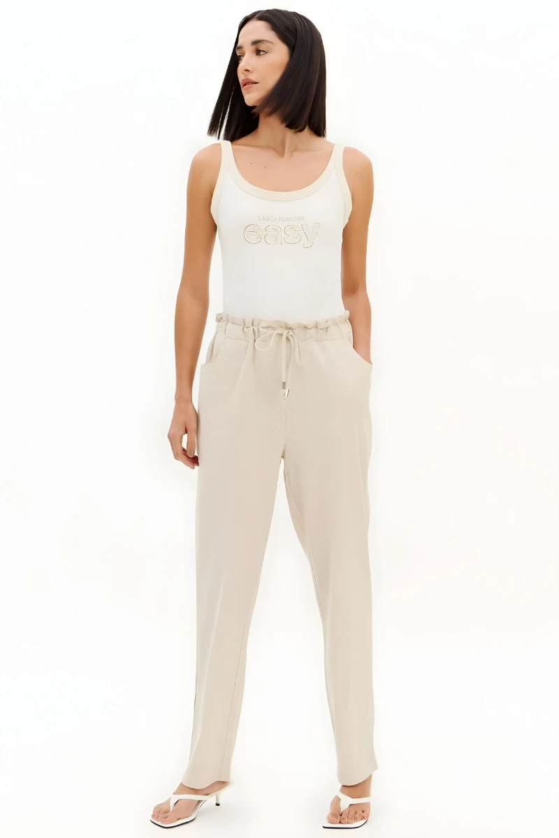 LANÇA PERFUME - High Waist Tailored Pants with Linen Lança Perfume - 3274 LANÇA PERFUME - High Waist Tailored Pants with Linen Lança Perfume - 3274