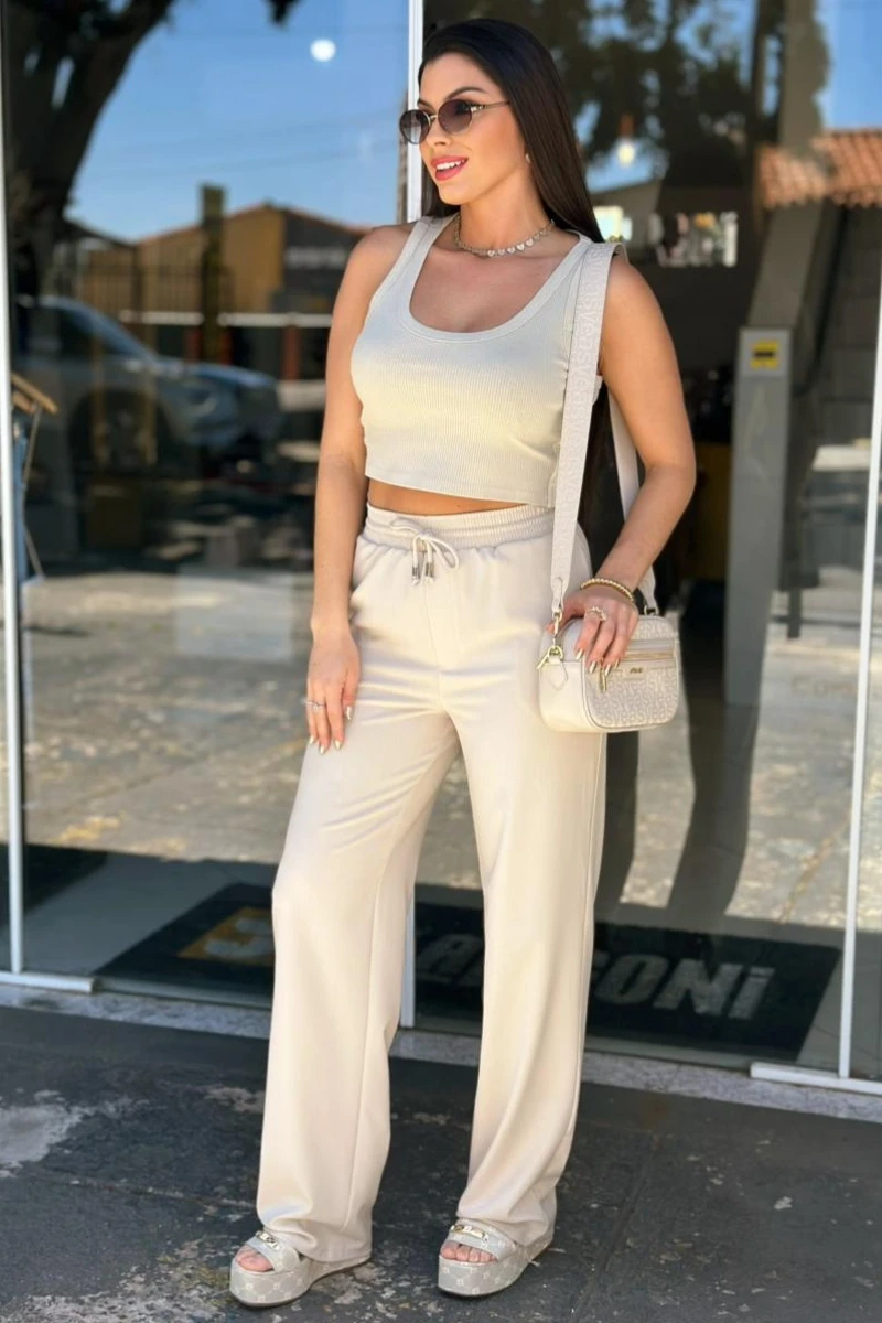 LANÇA PERFUME - Wide Leg Pants High Waist Lança Perfume - 3242