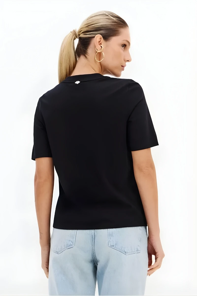 LANÇA PERFUME - Short Sleeve T-shirt with Lança Perfume Applications - 5394 LANÇA PERFUME - Short Sleeve T-shirt with Lança Perfume Applications - 5394