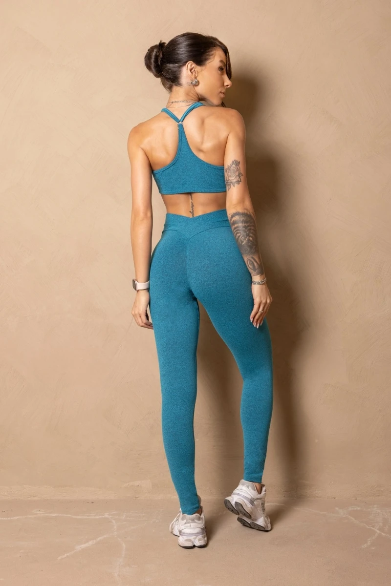 Hipkini - Legging Fitness Enjoy the moment Azul Mescla - 33331718