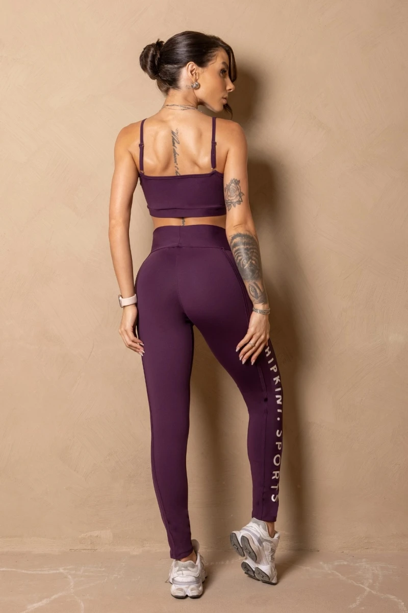 Hipkini - Enjoy the moment Purple Fitness Leggings with pockets - 33331487 Hipkini - Enjoy the moment Purple Fitness Leggings with pockets - 33331487