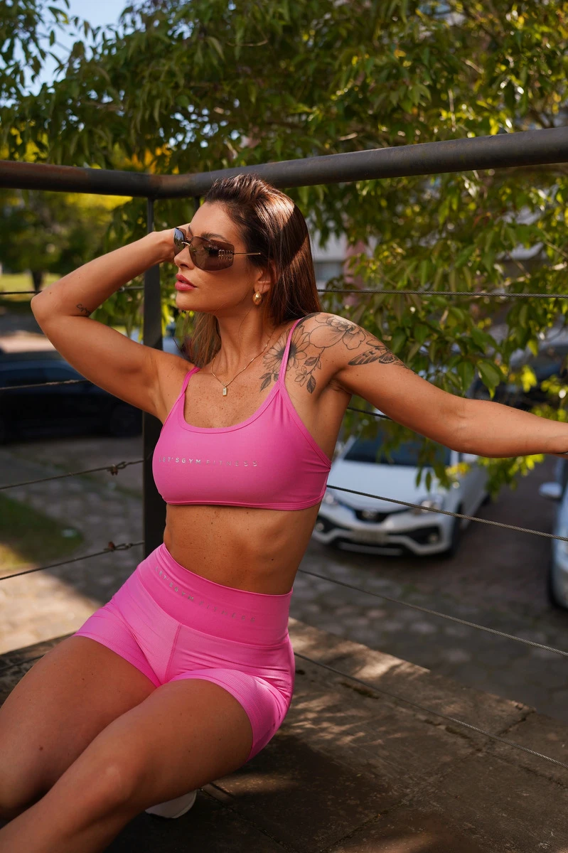Lets Gym - Minimal Glow Pink Shorts - 2841RO