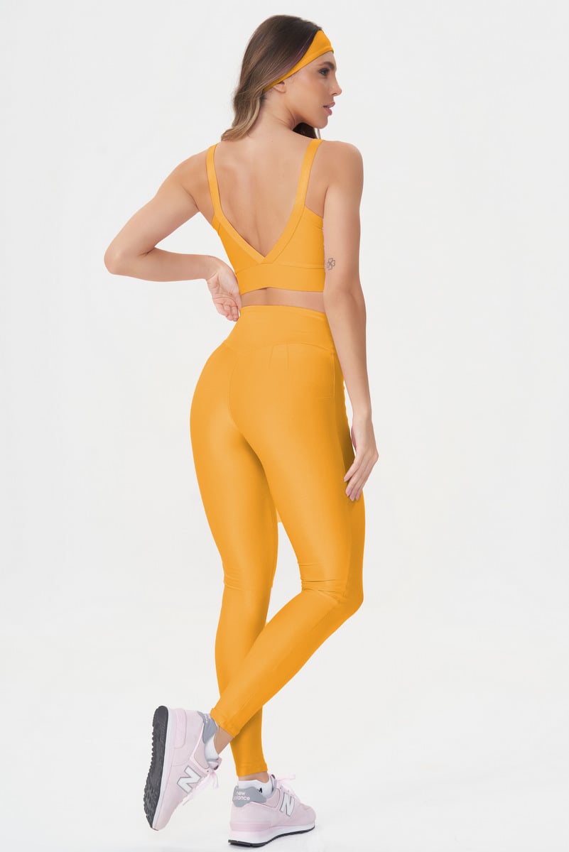 Lets Gym - Bright Mango Mist Leggings - 2142BMGM