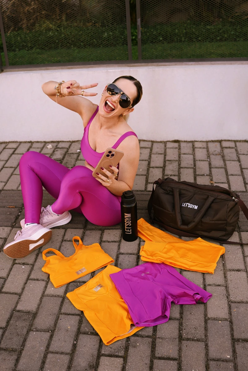 Lets Gym - Bright Pink Berry Leggings - 2142BPB