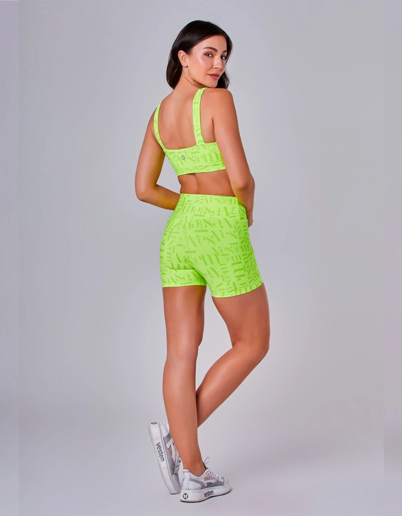 Vestem - Set Shorts and Sports Bra Myst Vestem Neon Yellow - CJ282.BF.E1269.I24