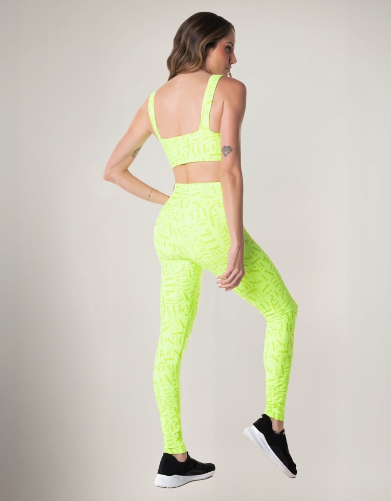 Vestem - Set Leggings and Sports Bra Myst Vestem Neon Yellow - CJ283.BF.E1269.I24