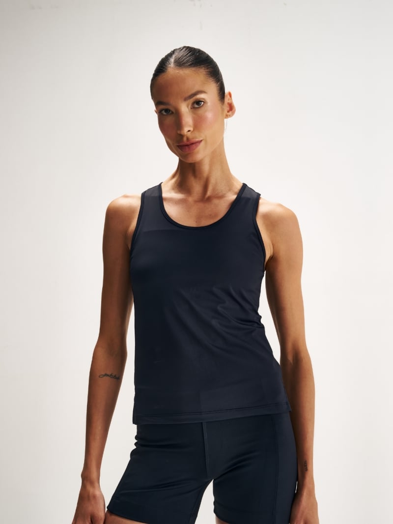 Salma - Melati Black Tank Shirt - SALFIT12PRE Salma - Melati Black Tank Shirt - SALFIT12PRE
