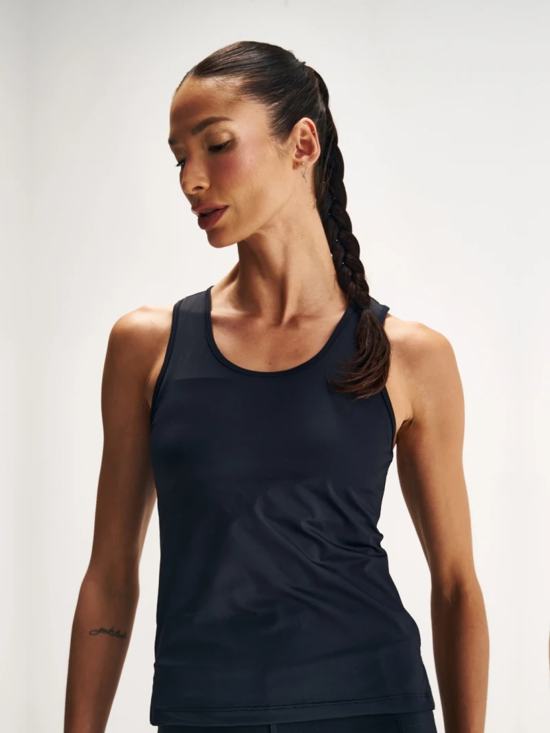 Salma - Melati Black Tank Shirt - SALFIT12PRE