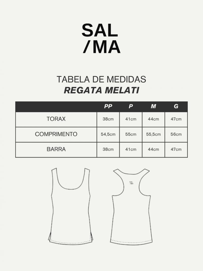Salma - Tank Shirt Melati Gelo - SALFIT12PRA Salma - Tank Shirt Melati Gelo - SALFIT12PRA