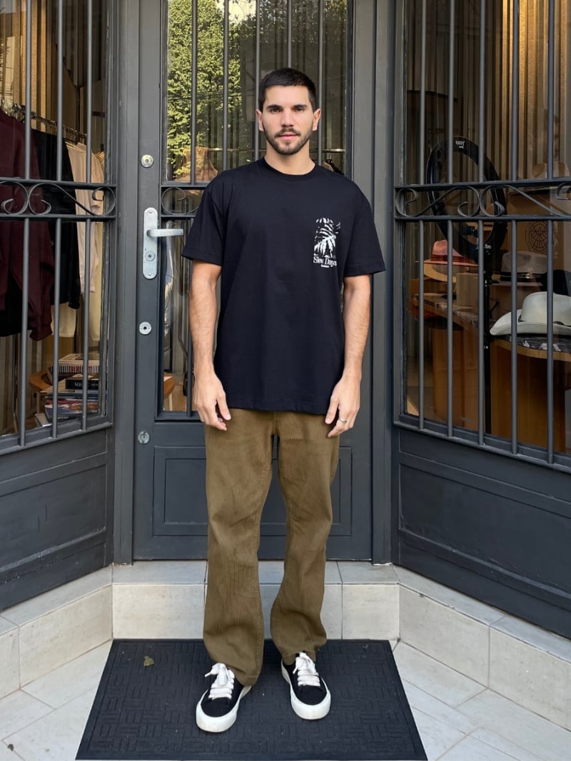 Salma - Classic Fit Slow Black T-Shirt - SALTSHIRT4BRA