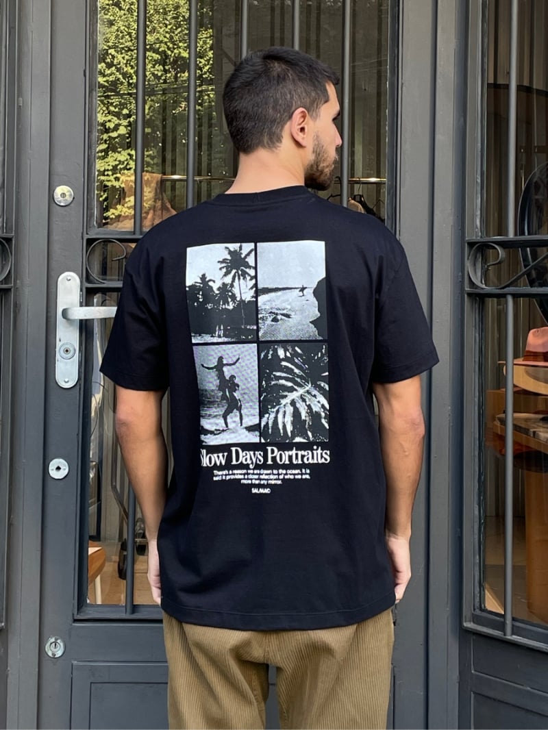 Salma - Classic Fit Slow Black T-Shirt - SALTSHIRT4BRA