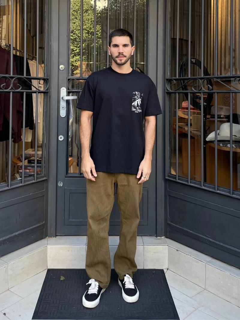 Salma - Classic Fit Slow Black T-Shirt - SALTSHIRT4PRE