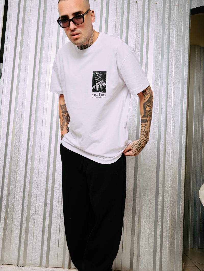 Salma - TShirt Classic Fit Slow White - SALTSHIRT4PRE