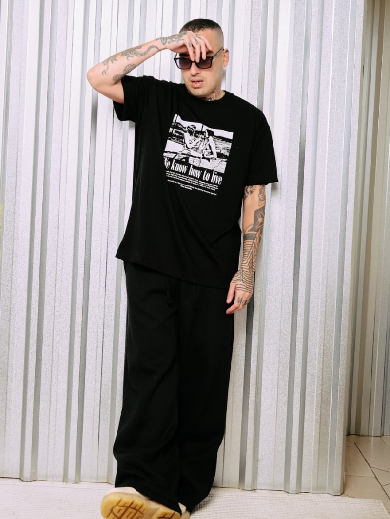 Salma - TShirt Classic Fit Just Living Black - SALTSHIRT6BRA Salma - TShirt Classic Fit Just Living Black - SALTSHIRT6BRA