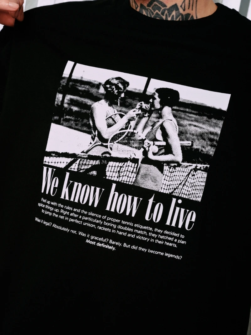 Salma - TShirt Classic Fit Just Living Black - SALTSHIRT6PRE